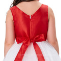 Grace Karin barato sem mangas V-pescoço vermelho princesa flor menina bebê vestido de verão CL008937-3